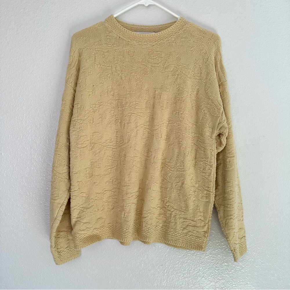 Vintage Yellow Cotton Sweater | Size M
